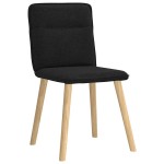 vidaXL Scaune de bucătărie, 4 buc., negru, material textil vidaXL Scaune de bucătărie, 4 buc., negru, material textil