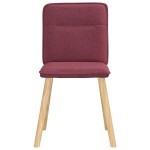 vidaXL Scaune de bucătărie, 4 buc., roșu vin, material  textil