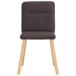 vidaXL Scaune de bucătărie, 4 buc., maro închis, material textil
