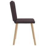 vidaXL Scaune de bucătărie, 4 buc., maro închis, material textil