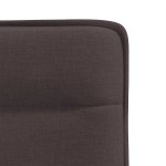 vidaXL Scaune de bucătărie, 4 buc., maro închis, material textil