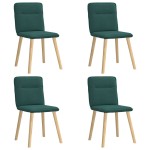 vidaXL Scaune de sufragerie 4 buc Tesatura verde inchis vidaXL Scaune de sufragerie 4 buc Tesatura verde inchis