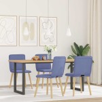 vidaXL Scaune de sufragerie 4 buc țesătură Jeans Blue vidaXL Scaune de sufragerie 4 buc țesătură Jeans Blue