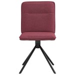 vidaXL Scaune de bucătărie, 4 buc., roșu vin, material textil vidaXL Scaune de bucătărie, 4 buc., roșu vin, material textil