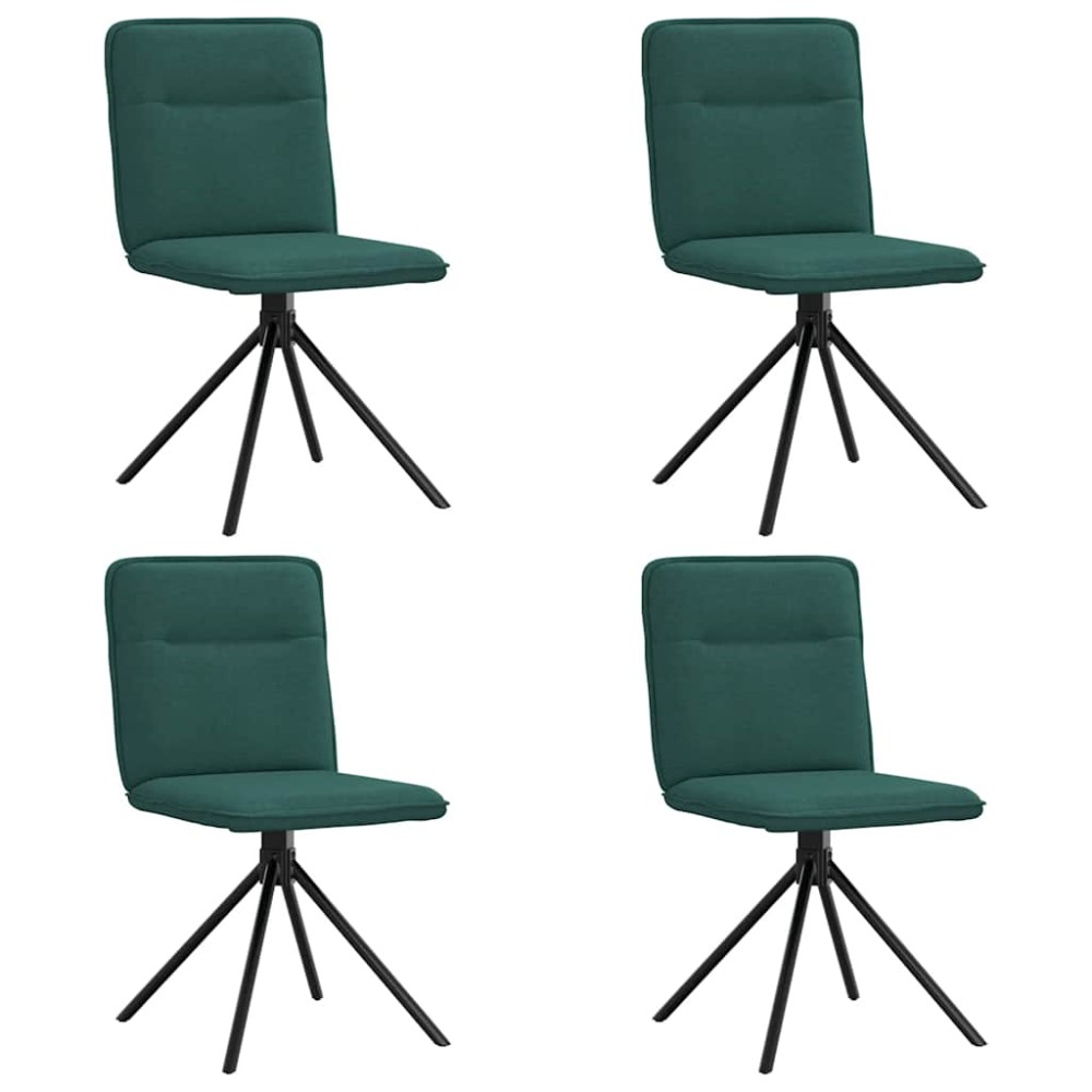 vidaXL Scaune de sufragerie 4 buc Tesatura verde inchis