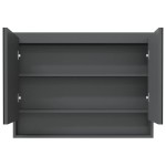 vidaXL Dulap de baie cu oglindă, gri, 80x15x60 cm, MDF