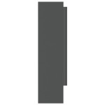 vidaXL Dulap de baie cu oglindă, gri, 80x15x60 cm, MDF