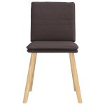 vidaXL Scaune de bucătărie, 4 buc., maro închis, material textil