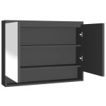 vidaXL Dulap de baie cu oglindă, antracit, 80x15x60 cm, MDF vidaXL Dulap de baie cu oglindă, antracit, 80x15x60 cm, MDF