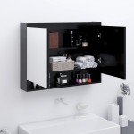 vidaXL Dulap de baie cu oglindă, antracit, 80x15x60 cm, MDF vidaXL Dulap de baie cu oglindă, antracit, 80x15x60 cm, MDF