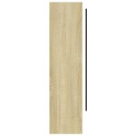 vidaXL Dulap de baie cu oglindă, alb și stejar, 80x15x60 cm, MDF vidaXL Dulap de baie cu oglindă, alb și stejar, 80x15x60 cm, MDF