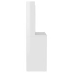vidaXL Masă de machiaj cu lumini LED, alb lucios, 100x40x135 cm, MDF vidaXL Masă de machiaj cu lumini LED, alb lucios, 100x40x135 cm, MDF