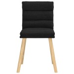 vidaXL Scaune de bucătărie, 4 buc., negru, material textil vidaXL Scaune de bucătărie, 4 buc., negru, material textil