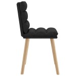 vidaXL Scaune de bucătărie, 4 buc., negru, material textil vidaXL Scaune de bucătărie, 4 buc., negru, material textil