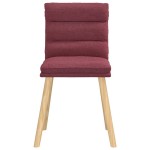 vidaXL Scaune de bucătărie, 4 buc., roșu vin, material textil vidaXL Scaune de bucătărie, 4 buc., roșu vin, material textil