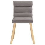 vidaXL Scaune de sufragerie, 4 buc., gri taupe, material textil vidaXL Scaune de sufragerie, 4 buc., gri taupe, material textil