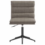 vidaXL Scaune de bucătărie, 2 buc., gri, piele ecologică