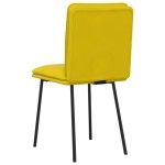 vidaXL Scaune de sufragerie, 4 buc., galben, catifea vidaXL Scaune de sufragerie, 4 buc., galben, catifea
