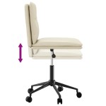 vidaXL Scaune de bucătărie, 2 buc., crem, piele ecologică vidaXL Scaune de bucătărie, 2 buc., crem, piele ecologică