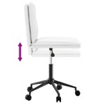 vidaXL Scaune de bucătărie, 2 buc., alb, piele ecologică
