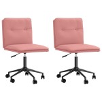 vidaXL Scaune de sufragerie 2 buc piele artificială roz vidaXL Scaune de sufragerie 2 buc piele artificială roz