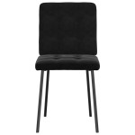 vidaXL Scaune de sufragerie, 6 buc, negru, catifea
