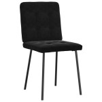 vidaXL Scaune de sufragerie, 6 buc, negru, catifea