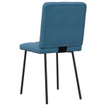 vidaXL Scaune de sufragerie, 6 buc, albastru, catifea