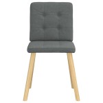 vidaXL Scaune de sufragerie, 6 buc., gri închis, material textil