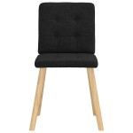 vidaXL Scaune de sufragerie 6 buc. negru material textil vidaXL Scaune de sufragerie 6 buc. negru material textil