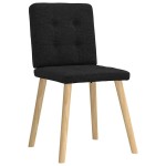vidaXL Scaune de sufragerie 6 buc. negru material textil vidaXL Scaune de sufragerie 6 buc. negru material textil