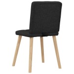 vidaXL Scaune de sufragerie 6 buc. negru material textil vidaXL Scaune de sufragerie 6 buc. negru material textil