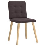 vidaXL Scaune de bucătărie, 6 buc., maro închis, material textil