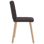 vidaXL Scaune de bucătărie, 6 buc., maro închis, material textil