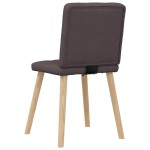 vidaXL Scaune de bucătărie, 6 buc., maro închis, material textil