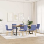 vidaXL Scaune de sufragerie 6 buc țesătură Jeans Blue vidaXL Scaune de sufragerie 6 buc țesătură Jeans Blue