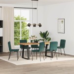 vidaXL Scaune de bucătărie, 6 buc., verde închis, catifea vidaXL Scaune de bucătărie, 6 buc., verde închis, catifea