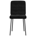 vidaXL Scaune de sufragerie, 6 buc, negru, catifea