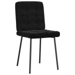 vidaXL Scaune de sufragerie, 6 buc, negru, catifea