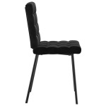 vidaXL Scaune de sufragerie, 6 buc, negru, catifea