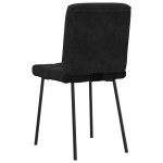 vidaXL Scaune de sufragerie, 6 buc, negru, catifea