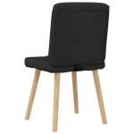vidaXL Scaune de sufragerie 6 buc. negru material textil vidaXL Scaune de sufragerie 6 buc. negru material textil
