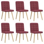 vidaXL Scaune de bucătărie pivotante, 6 buc., roșu vin, textil vidaXL Scaune de bucătărie pivotante, 6 buc., roșu vin, textil