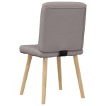 vidaXL Scaune de sufragerie, 6 buc., gri taupe, material textil