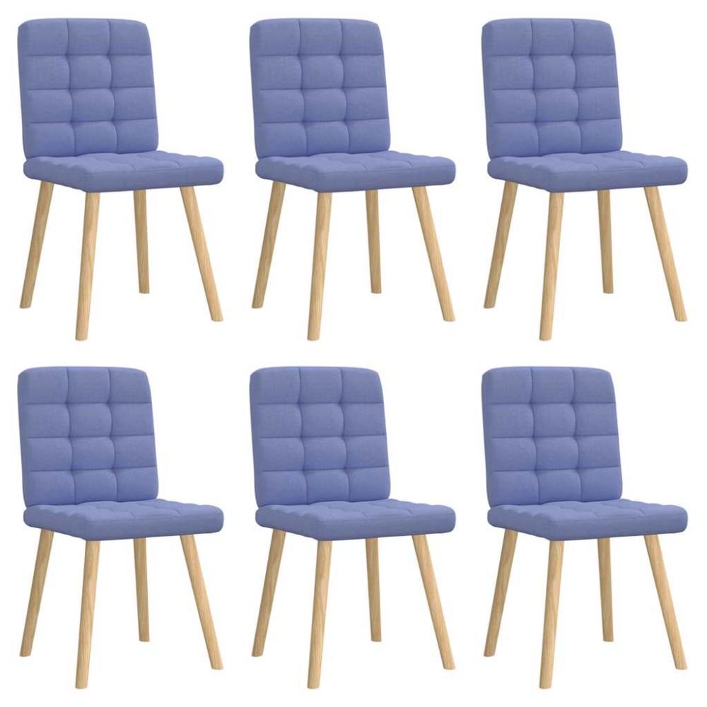 vidaXL Scaune de sufragerie 6 buc țesătură Jeans Blue