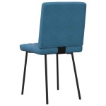 vidaXL Scaune de sufragerie, 6 buc, albastru, catifea