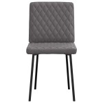 vidaXL Scaune de sufragerie, 6 buc., gri, piele ecologică