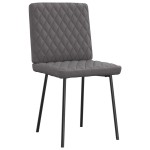 vidaXL Scaune de sufragerie, 6 buc., gri, piele ecologică