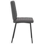 vidaXL Scaune de sufragerie, 6 buc., gri, piele ecologică