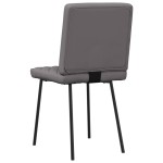 vidaXL Scaune de sufragerie, 6 buc., gri, piele ecologică